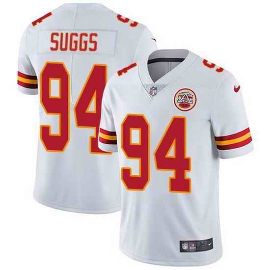 Nike Chiefs 94 Terrell Suggs White Men Stitched NFL Vapor Untouchable Limited Jersey